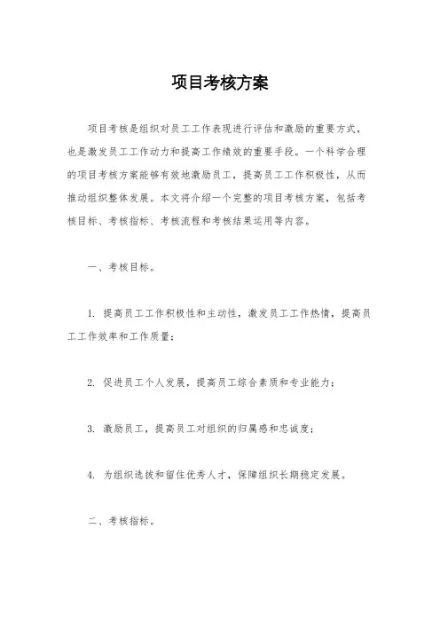 项目考核方案