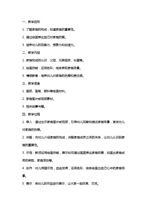 中班美术教案及教学反思《我爱我家》