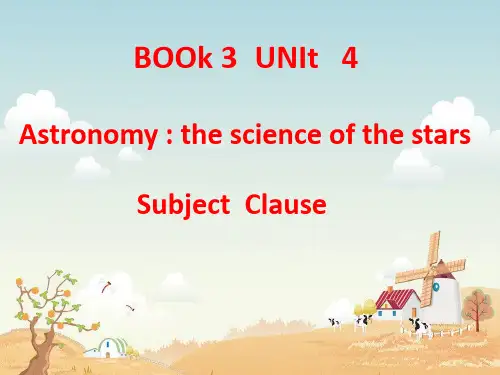 人教高中英语 必修3 Unit4 Subject  Clause(共41张PPT)