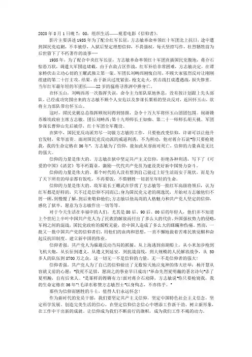 电影《信仰者》观后感征文.docx