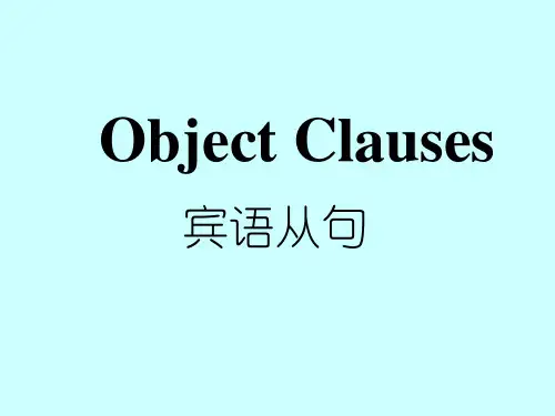 (精选幻灯片)初中宾语从句