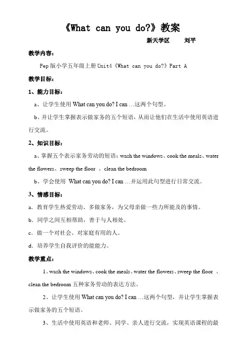 What can you do教案