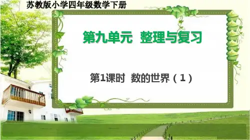 苏教版小学四年级数学下册9.1-3《数的世界》课件