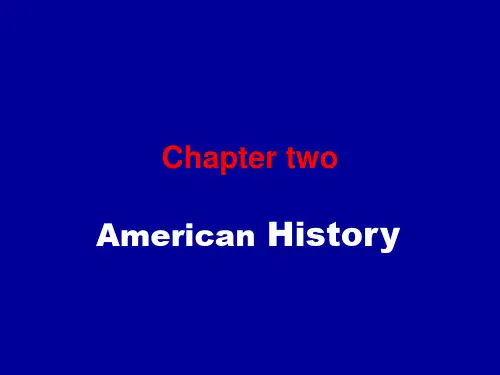 美国文化课件11. American history