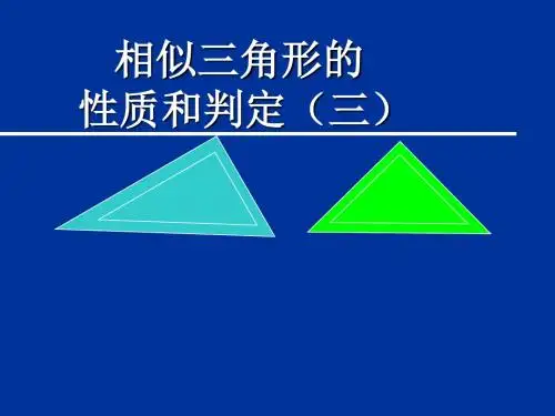 3.4.1相似三角形的判定定理3