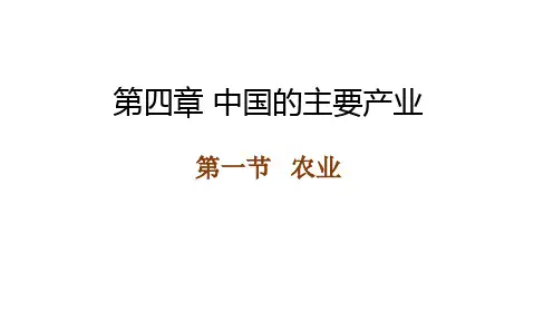 湘教版地理八年级上册4.1 农业课件(37张PPT)