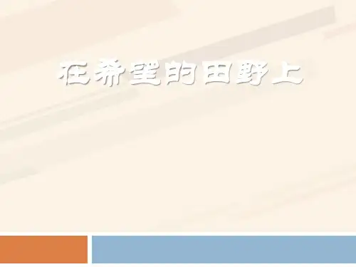 人教版音乐九下《在希望的田野上》ppt课件