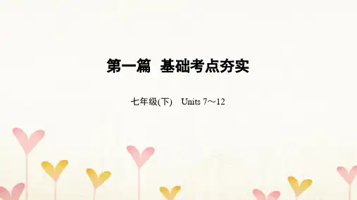 【人教版】2019届中考英语-七下：Units7-12课件(含答案)