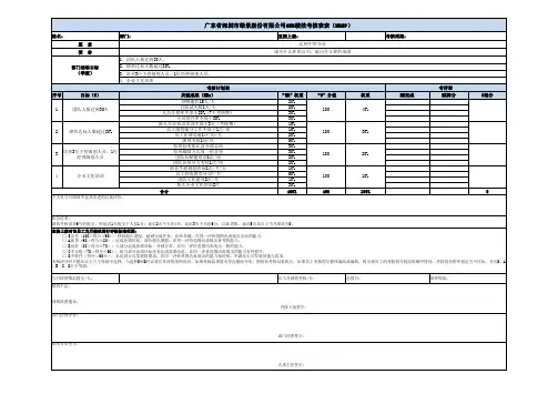 OKR绩效考核表单绩效考核模板(HRBP)