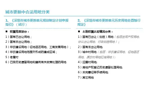 城市更新五类合法用地详细介绍