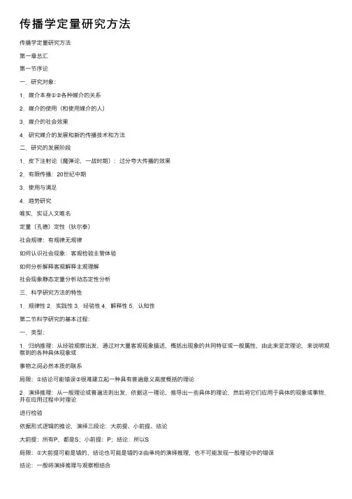 传播学定量研究方法