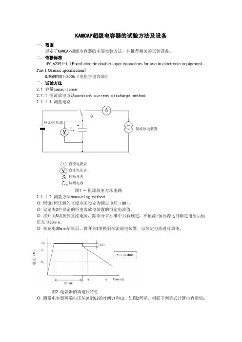 超级电容器试验方法