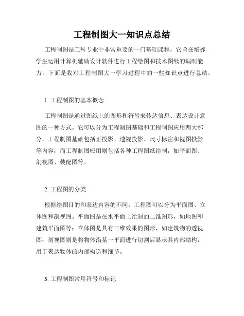 工程制图大一知识点总结