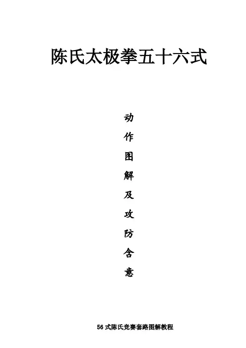 陈式太极拳 式动作图解及攻防含意