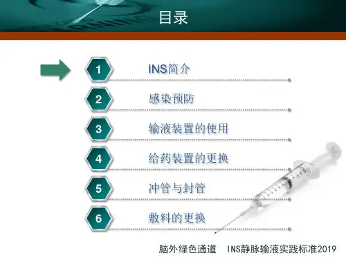 ins静脉输液实践标准32页PPT