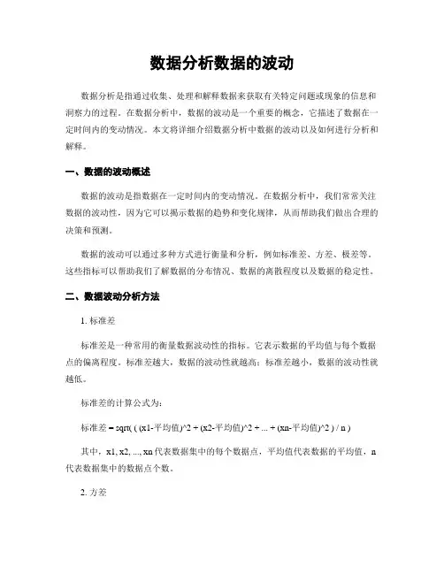 数据分析数据的波动