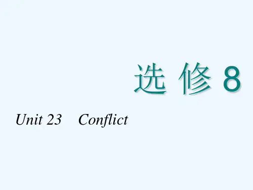 高考英语一轮复习Unit23Conflict课件北师大版选修8