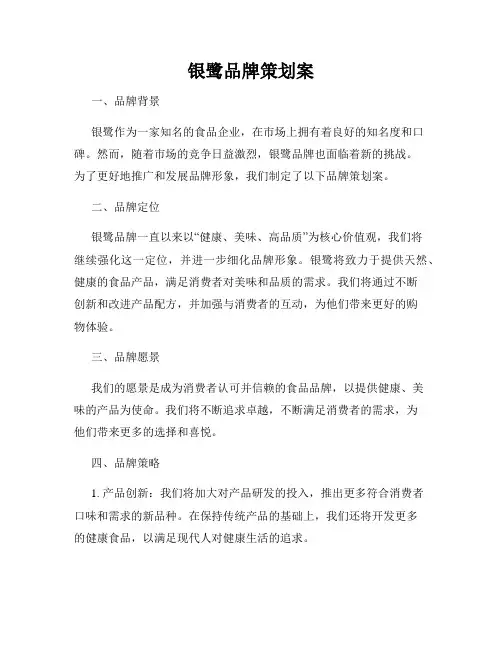 银鹭品牌策划案