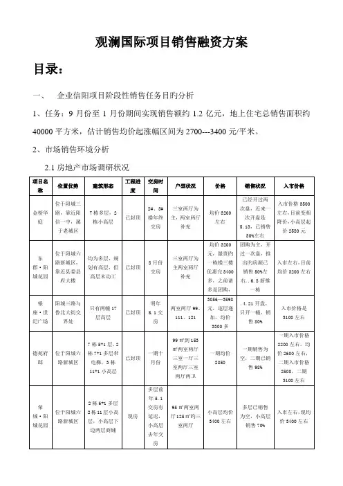 观澜国际项目融资方案