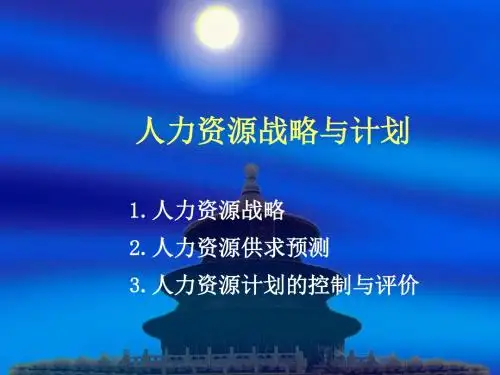 人力资源战略与计划-PPT课件