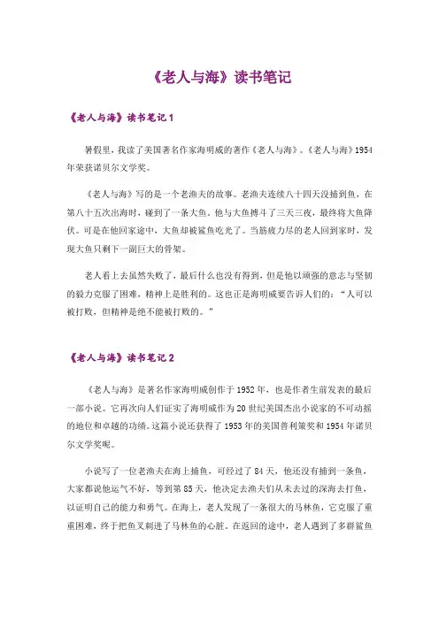 《老人与海》读书笔记_3