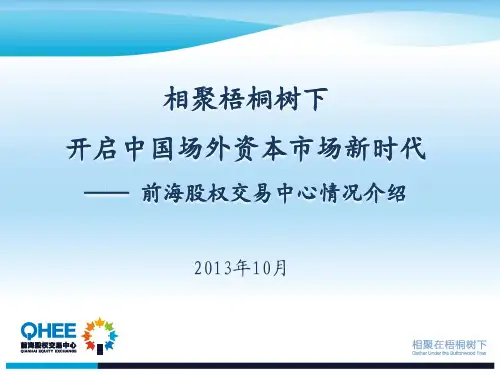 相聚梧桐树下——开启中国场外资本市场新时代201310