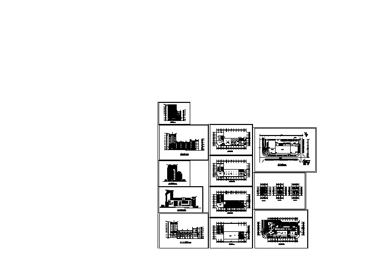 现代风格休闲度假式某多层宾馆全套建筑图纸