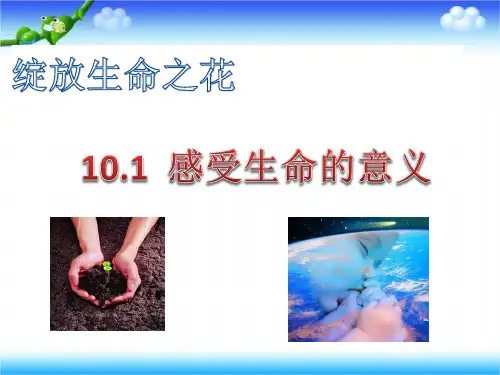 人教版《道德与法治》七年级上册 10.1 感受生命的意义 课件(共27张PPT)