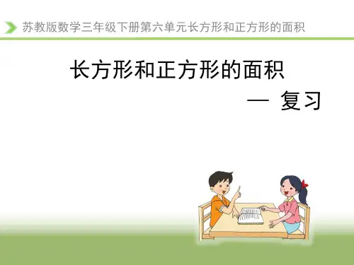 《长方形和正方形的面积》复习课件苏教版三年级下册第六单元