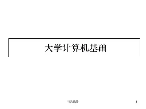 大学计算机基础整理完整版最新ppt课件