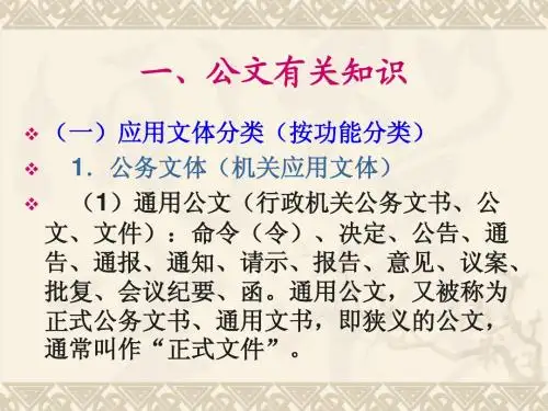 公文写作实务(范本)