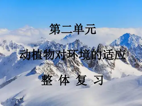 冀教版小学科学新三年级下册科学第二单元《动植物对环境的适应》整体复习