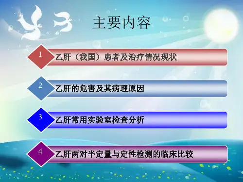 乙肝实验室检查课件