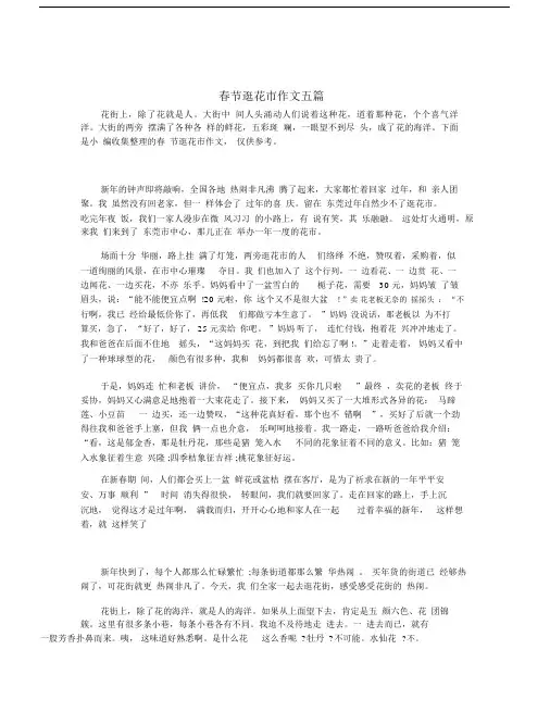 春节逛花市作文五篇.doc