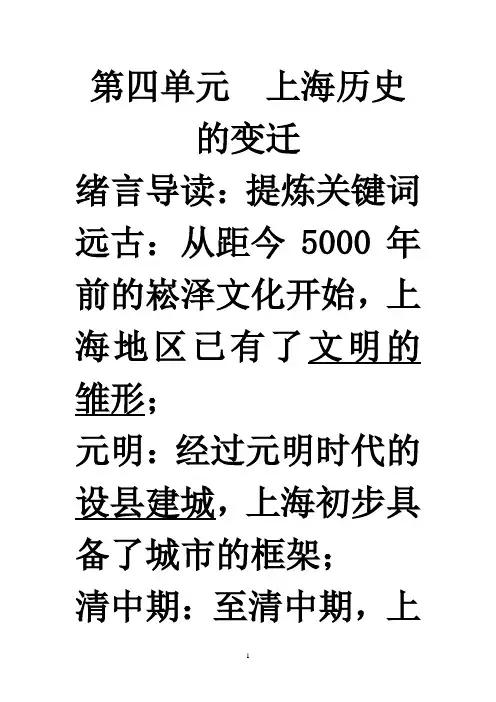 开埠之前的上海