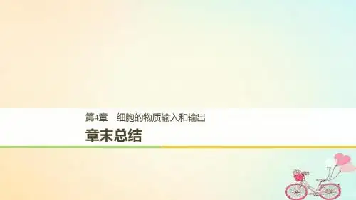 [精品课件](全国通用版)2018-2019版高中生物 第四章 细胞的物质输入和输出章末总结课件 新人教版必修1