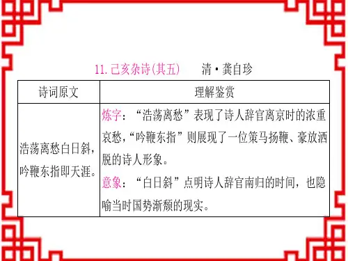 中考语文 精讲篇 古诗文阅读 古诗词阅读 120首