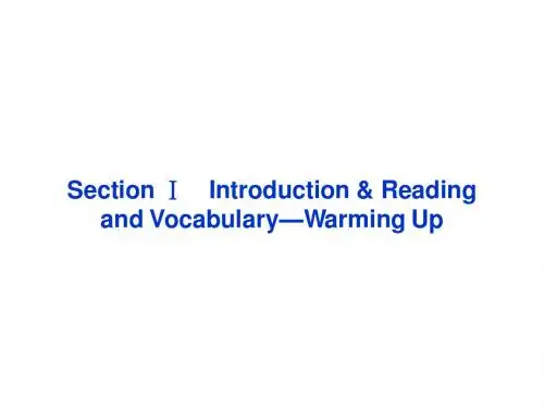 2013年外研英语选修7课件：Module3SectionⅠ