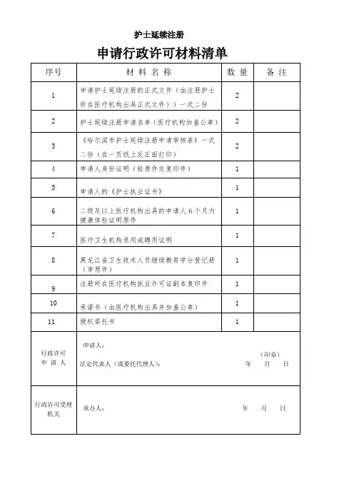 新版护士延续注册申请材料.doc