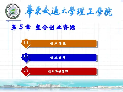 第 5 章  整合创业资源
