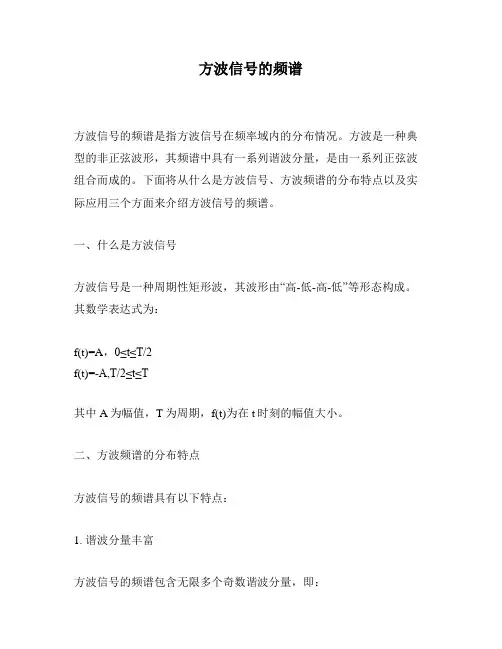 方波信号的频谱