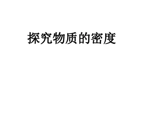 沪粤版初中物理八上 探究物质的密度 课件 _ppt