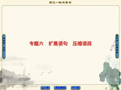 2018届高考一轮语文复习：扩展语句、压缩语段ppt (1)