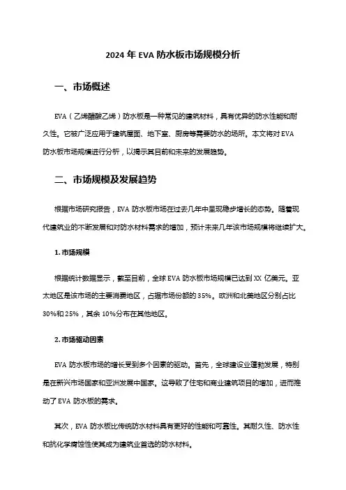 2024年EVA防水板市场规模分析