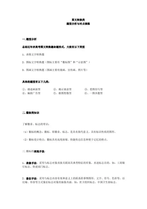 浙江高考语文总复习：图文转换题型分析与对点演练(精品备考资料)