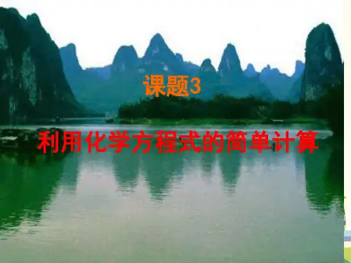 利用化学方程式简单计算-完整版课件