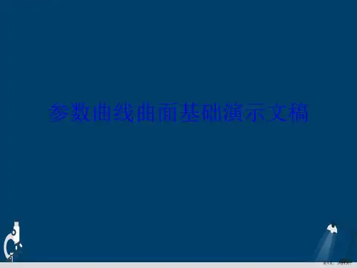 参数曲线曲面基础演示文稿