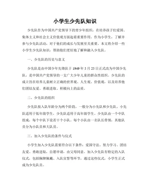 小学生少先队知识
