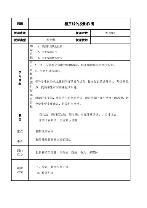 第三章立体表面交线投影3-3