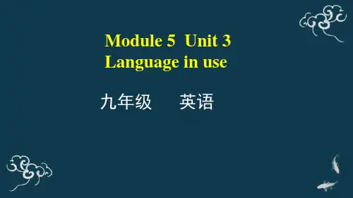 Module5Unit3LanguageinUse课件-2020年秋外研版九年级英语上册